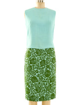 1960's Floral Printed Woven Skirt Suit Suit arcadeshops.com
