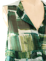 Romeo Gigli Printed Chiffon Dress Dress arcadeshops.com