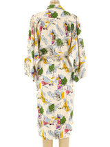 Yves Saint Laurent Paris Printed Shirt Dress Dress arcadeshops.com