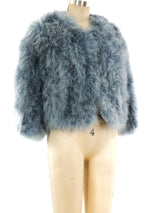 Pale Blue Marabou Feather Jacket Jacket arcadeshops.com