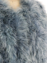 Pale Blue Marabou Feather Jacket Jacket arcadeshops.com
