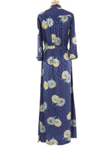 Albert Capraro Belted Floral Caftan Dress arcadeshops.com