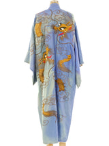 Cerulean Dragon Embroidered Robe Jacket arcadeshops.com