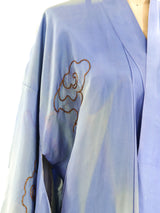 Cerulean Dragon Embroidered Robe Jacket arcadeshops.com