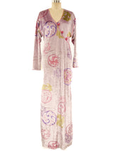 Bill Tice Printed Velvet Maxi Dress Dress arcadeshops.com