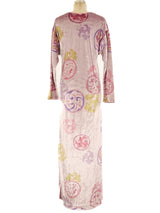 Bill Tice Printed Velvet Maxi Dress Dress arcadeshops.com