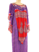 Mixed Print Silk Gauze Dress Dress arcadeshops.com