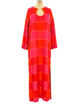 Metallic Trimmed Checker Caftan Dress arcadeshops.com