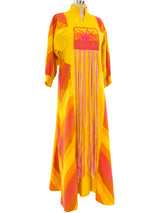 Sun Embroidered Striped Caftan Dress arcadeshops.com