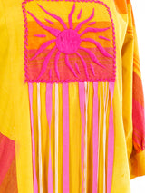Sun Embroidered Striped Caftan Dress arcadeshops.com
