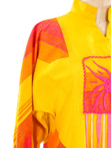 Sun Embroidered Striped Caftan Dress arcadeshops.com