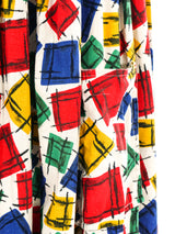 1950's Primary Colors Printed Maxi Skirt Bottom arcadeshops.com