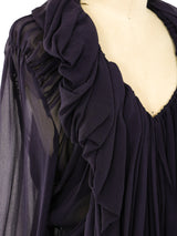 Plein Sud Chiffon Ruffle Blouse Top arcadeshops.com