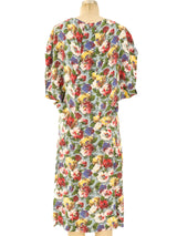 Balenciaga Floral Printed Midi Dress Dress arcadeshops.com