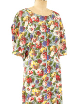 Balenciaga Floral Printed Midi Dress Dress arcadeshops.com