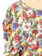 Balenciaga Floral Printed Midi Dress Dress arcadeshops.com