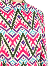 1960's Ikat Printed Wool Dress Dress arcadeshops.com