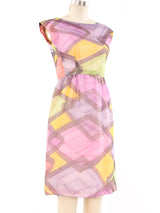 1960's Handpainted Watercolor Dress Dress arcadeshops.com