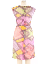 1960's Handpainted Watercolor Dress Dress arcadeshops.com