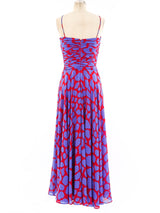 Louis Feraud Printed Asymmetrical Maxi Dress Dress arcadeshops.com