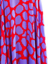Louis Feraud Printed Asymmetrical Maxi Dress Dress arcadeshops.com