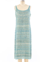 Halston Bead Embellished Tank Dress Dress arcadeshops.com