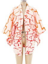 Blush Pink Printed Shibori Kimono Jacket arcadeshops.com