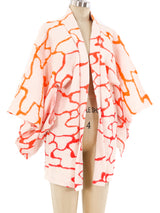 Blush Pink Printed Shibori Kimono Jacket arcadeshops.com