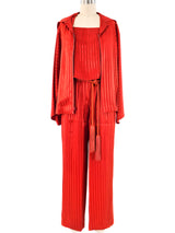 Albert Capraro Striped Satin Ensemble Suit arcadeshops.com