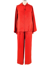 Albert Capraro Striped Satin Ensemble Suit arcadeshops.com