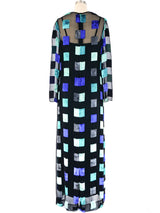 Richilene Flocked Velvet Checker Dress Dress arcadeshops.com