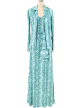 Diane Von Furstenberg Snake Printed Jersey Ensemble Suit arcadeshops.com