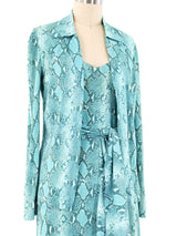 Diane Von Furstenberg Snake Printed Jersey Ensemble Suit arcadeshops.com