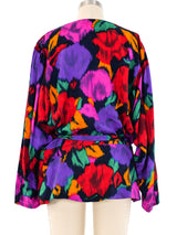 Louis Feraud Printed Wrap Top Top arcadeshops.com