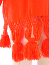 Orange Woven Fringed Tunic Top arcadeshops.com