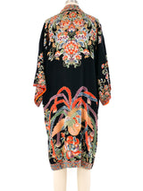 Phoenix Motif Printed Japanese Robe Jacket arcadeshops.com