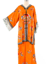Embroidered Silk Chinese Pajamas Suit arcadeshops.com