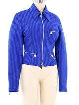 Versace Jeans Couture Pinstripe Crop Jacket Jacket arcadeshops.com