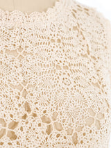 Natural Crochet Cropped Tank Top arcadeshops.com