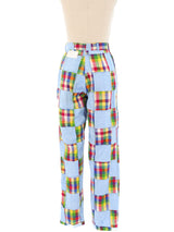 Madras Patchwork Pants Bottom arcadeshops.com