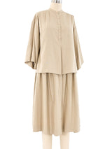 Khaki Silk Peasant Ensemble Suit arcadeshops.com