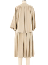 Khaki Silk Peasant Ensemble Suit arcadeshops.com