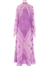 Floral Block Printed Indian Caftan Dress arcadeshops.com