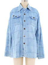 1970's Patchwork Denim Shirt Top arcadeshops.com