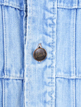 1970's Patchwork Denim Shirt Top arcadeshops.com