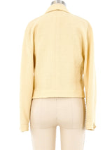 Chanel Yellow Cropped Jacket Jacket arcadeshops.com