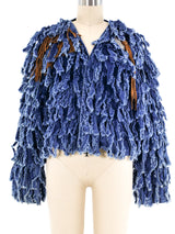 Alfredo's Wife Fringed Denim Jacket Jacket arcadeshops.com