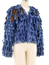 Alfredo's Wife Fringed Denim Jacket Jacket arcadeshops.com