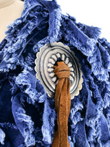 Alfredo's Wife Fringed Denim Jacket Jacket arcadeshops.com