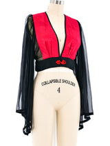 Diane Freis Tiger Motif Embroidered Top Top arcadeshops.com